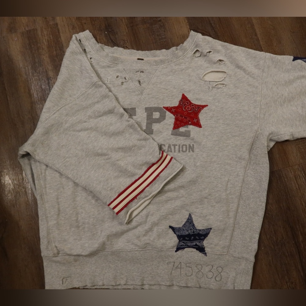 Free People Distressed USPE Sweatshirt ❤️